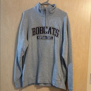 Montana State Bobcats Grey Half-Zip Sweatshirt